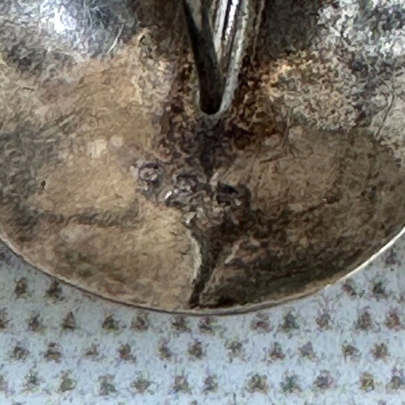 Sterling Silver Engraved Disc Earrings With Leaf Design 1" Drop Pierced Ears - Picture 9 of 9